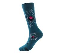 BOTCAM Calcetines de Halloween Fuzzy Novelty Pumpkin Bat Long Cotton Socks Fall Stocking Happy Halloween for Adult Men Women Herren Socken Tennissocken, verde, Talla única