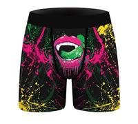 BOTCAM Calzoncillos tipo bóxer para hombre, planos, delgados, largos, transpirables, con estampado estampado, para hombre, informal, a la moda, calzoncillos tipo bóxer con ajuste ajustado, ropa