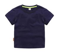 BOTCAM Camiseta de cuello redondo con ajuste clásico para niñas | Cotton Soft Multi Pack de manga corta Basic y Jack Shirt, marine, 7-8 años