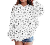 BOTCAM Children Kids Daily Printed Trajes Sudadera Casual Manga Larga Sudadera con Capucha Tops R Belle Niñas Suéter, gris, 5-6 años