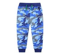 BOTCAM Children's European and American Style Trousers for Small and Medium Sized Children Camouflage Sports Pants Fashionable Children's Pants with Pocket Joggers Herren mit, azul, 4 años