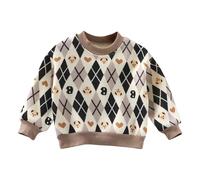BOTCAM Children's Primavera Otoño Invierno Sudadera Cuello Redondo Cómodo Casual Moda Tops H Y M Suéter Niñas, Blanco, 9-10 años