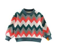 BOTCAM Children's Primavera Otoño Invierno Sudadera Cuello Redondo Cómodo Casual Moda Tops H Y M Suéter Niñas, rojo, 9-10 años