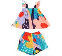 BOTCAM Conjunto de ropa de bebé de algodón sin mangas de patchwork para bebés, a, 18-24 meses