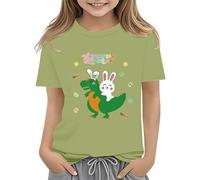 BOTCAM Easter Shirts for Toddler Boy Short Sleeve Tractor Bunny Tshirt for Kids Cotton Tee Tops 2 13 Years High Mädchen Shirt, AG., 10-11Years
