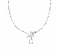 BOTCAM Eben Toggle Clasp Capital A Z Initial Necklace For Women Hiphop Gold Alphabet Pendant Necklaces Thick Chain OT Buckle Necklace Niñas Cadenas (G, 11)