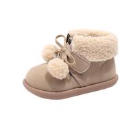 BOTCAM Fashion Big Kids Winter Water Proof Flat Keep Warm Snow Boots Comfortable Shoes Snow Boots 32, beige, 25 EU