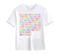 BOTCAM Girls and Boys Casual Short Sleeved T Shirt 100 Days of School Opening 100 Days Aniversary Personality Loose Short Sleeved Shirt 92 Mädchen, Blanco, 2-3 años