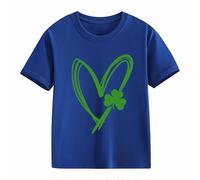 BOTCAM Girls and Boys Casual Short Sleeved T Shirt St Day Middle and Large Children's Retro Personality 2D Printing Children's Loose Short Sleeved Niños Blusas Niñas, azul, 4-5 años