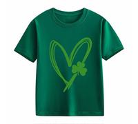 BOTCAM Girls and Boys Casual Short Sleeved T Shirt St Day Middle and Large Children's Retro Personality 2D Printing Children's Loose Short Sleeved Niños Blusas Niñas, AG., 6-7 años