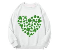 BOTCAM Girls and Boys Round Neck Sweatshirts Spring and Autumn St Day Middle and Large Children's Sweatshirts Retro Personality 2D Printing Children's Casual Sweatshirt Thermobecher, Blanco, 3-4 años