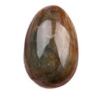 BOTCAM Huevo de piedra pulida para el día del este/bolsillo/Worry Enegry Display Sphere Figurine Fengshui Green Bandejas de madera (AB, talla única)