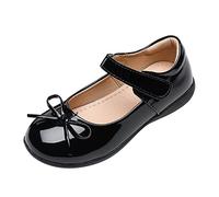 BOTCAM Mary Jane - Zapatos planos para niña, suela suave, zapatos de baile, elegantes, suela de goma, zapatos de verano, zapatos planos, Z negro1, 34 EU