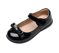BOTCAM Mary Jane - Zapatos planos para niña, suela suave, zapatos de baile, elegantes, suela de goma, zapatos de verano, zapatos planos, Z negro2, 34 EU