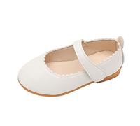 BOTCAM Mary Jane - Zapatos planos para niña, suela suave, zapatos de baile, elegantes, suela de goma, zapatos de verano, zapatos planos, Z White6, 31 EU