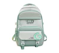 BOTCAM Mochila para adolescentes para la escuela, bloqueo de color, mochila deportiva infantil para adolescentes, estudiantes de secundaria, bolsa de libros, guardería, mochilas para niñas 2 (verde Z4
