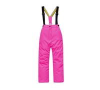 BOTCAM Mono recto de invierno para niños y niñas, traje de esquí para niños, pantalones gruesos y rectos, Rosa intenso., 11-12 años
