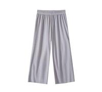 BOTCAM Niñas Delgadas Color Sólido Elástico Suelto Casual Pantalones Rectos Cómodos Niñas Adolescentes, gris, 18-24 meses
