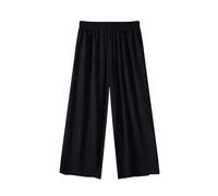 BOTCAM Niñas Delgadas Color Sólido Elástico Suelto Casual Pantalones Rectos Cómodos Niñas Adolescentes, Negro , 6-7 años
