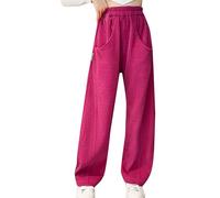 BOTCAM Pantalones de niña de primavera y estilo ropa de abrigo ropa casual pantalones medianos y grandes chicas leggings de moda brillo, rojo, 11-12 años
