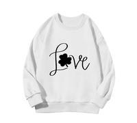 BOTCAM Spring and Autumn New Fashionable Cute Print Comfortable Version of The Girls Printed Sweatshirt Herren Pullover, Blanco, 6-7 años