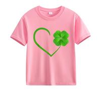 BOTCAM Spring and Autumn New Fashionable Cute Print Comfortable Version of The Girls Printed T Shirt Top Top, Rosa., 3-4 años
