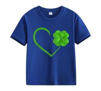 BOTCAM Spring and Autumn New Fashionable Cute Print Comfortable Version of The Girls Printed T Shirt Top Top, azul oscuro, 3-4 años