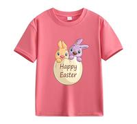 BOTCAM Spring and Autumn New Fashionable Cute Print Comfortable Version of The Girls Printed T Shirt Damen Langes Shirt, Rosa., 4-5 años