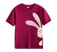 BOTCAM Spring and Autumn New Fashionable Cute Print Comfortable Version of The Girls Printed T Shirt T Shirt 2., rojo, 4-5 años
