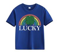 BOTCAM Spring and Autumn New Fashionable Cute Print Comfortable Version of The Girls Printed T Shirt Ski Shirt Mädchen, azul oscuro, 2-3 años
