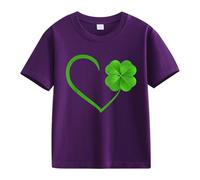 BOTCAM Spring and Autumn New Fashionable Cute Print Comfortable Version of The Girls Printed T Shirt Top Top, morado, 2-3 años