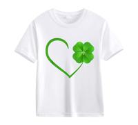 BOTCAM Spring and Autumn New Fashionable Cute Print Comfortable Version of The Girls Printed T Shirt Top Top, Blanco, 12-13 años