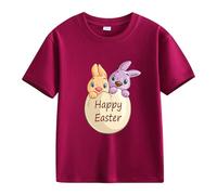 BOTCAM Spring and Autumn New Fashionable Cute Print Comfortable Version of The Girls Printed T Shirt Shirt Custom, rojo, 6-7 años