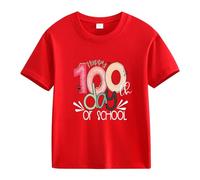 BOTCAM Spring and Autumn New Fashionable Cute Print Comfortable Version of The Girls Printed T Shirt T Shirt T Shirt Yellow Kids, rojo, 6-7 años
