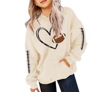 BOTCAM Sudaderas con capucha para niña, sudaderas de fútbol, chaquetas de invierno, ropa bonita, jersey de béisbol, sudaderas con capucha, monocolor, beige, 5-6 años