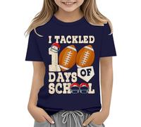 BOTCAM Toddler Boy Girl Summer Clothes First Day of School Shirt In My Pre School Shirt Toddler Kindergarten Shirts enes Top, azul oscuro, 12-13 años