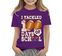 BOTCAM Toddler Boy Girl Summer Clothes First Day of School Shirt In My Pre School Shirt Toddler Kindergarten Shirts Mädchen Top, morado, 2-3 años