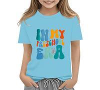 BOTCAM Toddler Boy Girl Summer Clothes First Day of School Shirt In My Pre School Shirt Toddler Kindergarten Shirts Ich 3, azul celeste, 12-13 años