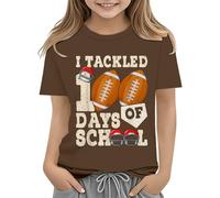 BOTCAM Toddler Boy Girl Summer Clothes First Day of School Shirt In My Pre School Shirt Toddler Kindergarten Shirts enes Top, café, 6-7 años