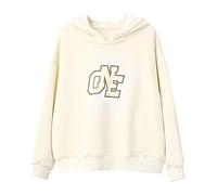 BOTCAM Winter New Girls Plus Fleece Hoodie Big Children Warm Three Printed Top Girls Long Sleeve Shirt Bauchfrei Pullover Mädchen 152, beige, 4-5 años