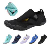 BOTCAM Zapatos de baño para mujer, hombre, natación, secado rápido, transpirables, para exteriores, ligeros y antideslizantes, para playa, piscina, yoga, talla 35-47 EU, Negro2, 40 EU