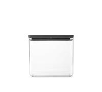 Bote apilable TASTY+ Brabantia | Recipiente hermético XL para guardar alimentos con tapa de silicona para la cocina | Tarro para comida seca y húmeda, azúcar, harina | 3,5 L de capacidad | Dark Grey