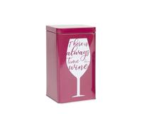 Bote cuadrado de metal - There is always time for a wine