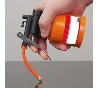 Bote de aceite de bomba mecánica con tanque transparente para lubricación de piezas móviles, con construcción de hierro fundido y diseño de bomba de pulgar asistida por resorte (300 ml)