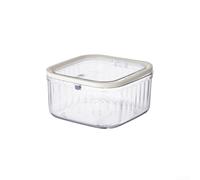 Bote de basura de escritorio para mini papelera, de plástico transparente, con tapa oscilante, para almacenamiento de maquillaje, 1,5 L (S)