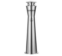 Bote de basura for exteriores con receptáculo de cenizas de acero con tapa | Contenedor de cenizas de pie extraíble con cubo interior cenicero