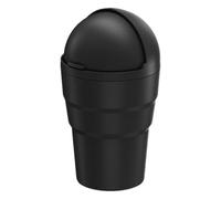 Bote de basura para automóvil: contenedor compacto de PP con tapa abatible, control de desorden e interior a prueba de fugas, contenedor de basura pequeño | Uso diario en viajes diarios en autom