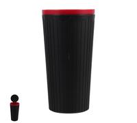 Bote de Basura para Coche ABS Negro, Compartimentos Secos y Húmedos | Construcción, Diseño Abatible, para Conductores y Área Central, Aspecto Elegante y Ordenado