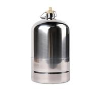 Bote de combustible de gas para camping, vacío, recargable, para barbacoa de gas, cocina al aire libre, plateado, 1,5 L
