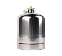 Bote de combustible de gas para camping, vacío, recargable, para barbacoa de gas, cocina al aire libre, plateado, 1,35 L